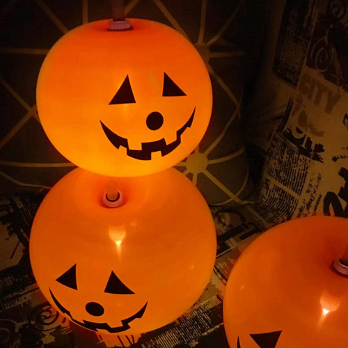 Globos De Calabaza Con Luces Led Brillantes Para Césped De