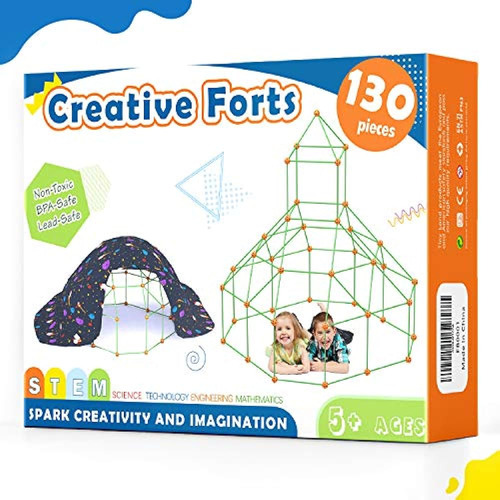 Tiny Land Kids-fort-building-kit-130 Pieces-creative Fort To