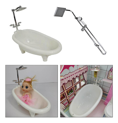 Accesorio De Ducha De Baño Para Casa De Muñecas A Escala
