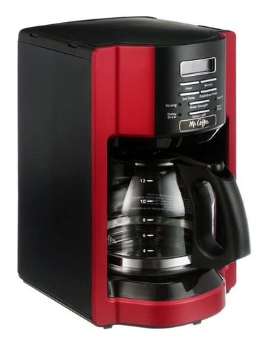 Mr. Coffee Cafetera De 12 Tazas, Color Negro (rojo)