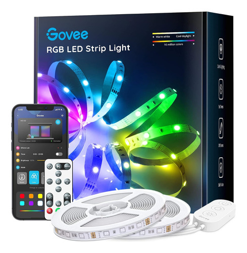 Govee Tira Led Rgb Bluetooth De 10mts, App + Control Remoto.