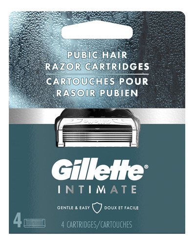 Cartuchos De Afeitar Gillette Intimate Pubic Hair 4 Recambio