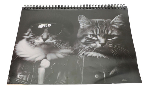 Calendario Con Diseño De Gato, Planificador Mensual De Sobre