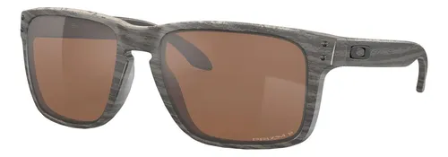 Óculos de sol polarizados Oakley Holbrook XL tamanho Extra Grande armação woodgrain y lente tungsten