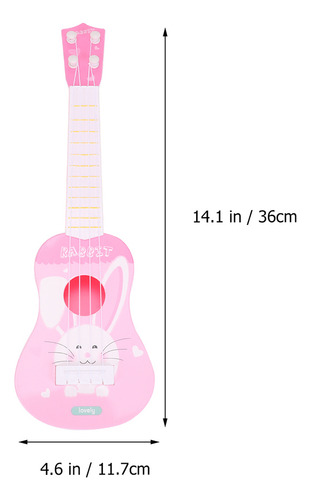 Juguete Musical Educativo De 4 Cuerdas Para Guitarra, Dibujo