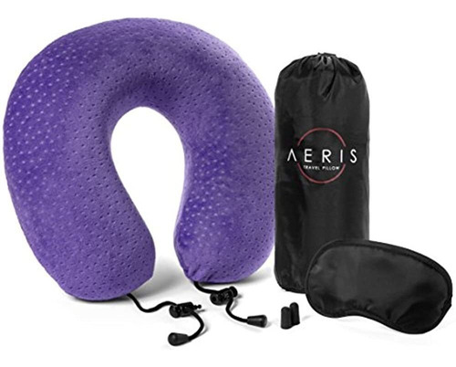 Almohada De Viaje Morada Aeris Para Aviones Y Automóviles -