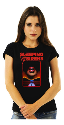 Polera Mujer Sleeping With Sirens Gossip Punk Impresión Dire