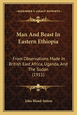 Libro Man And Beast In Eastern Ethiopia: From Observation...