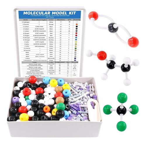 Kit De Modelos Moleculares De Química Orgánica E Inor...