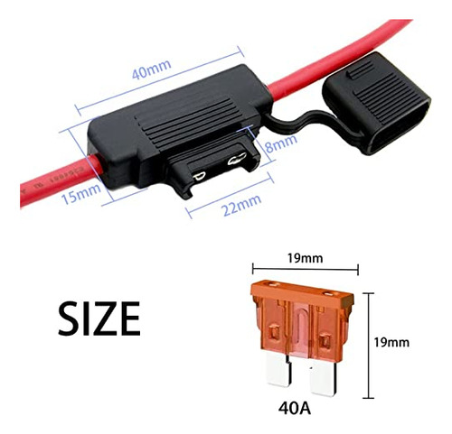 Portafusibles De Calibre 10, Portafusible Línea Awg 10...
