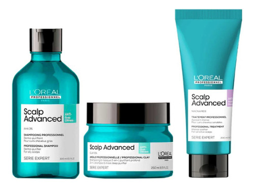 L'oréal Scalp Advanced Shampoo+mascarilla+gel