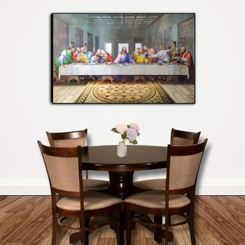 Cuadro De La Última Cena Estilo Vintage: Da Vinci, 56x86cm