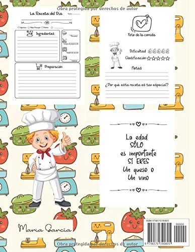 Libro: Mi Primer Cuaderno De Recetas: Niño Chef Junior