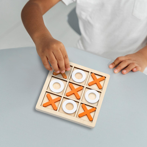 2 Juego De Mesa De Madera Tic Tac Toe, Juegos De Mesa De