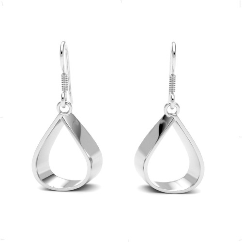 Aretes Largo De Plata Ley .925 Agálea Mujer