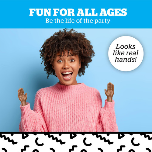 Gag Gifts Bigmouth Inc Tiny Hands Dark Skin Tone Stick Puppe