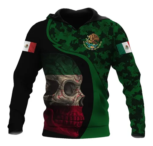 Sudadera Con Capucha De Camuflaje Con Bandera De M xico Cuotas