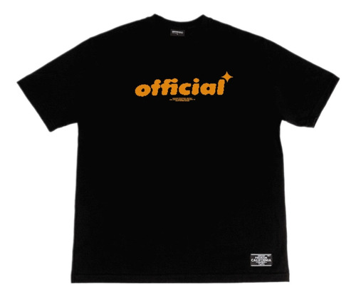 Camiseta Official Ofc Bitmap Preto/ Laranja Original 