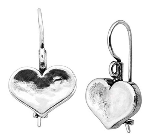 Pendientes De Plata Con Diseño De Corazón, Marca Pyle