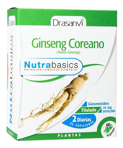 Ginseng Coreano En Cápsulas 90 Caps Vitalidad Drasanvi