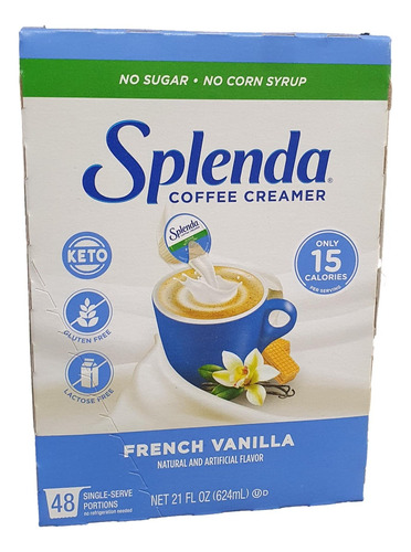 Crema Para Café French Vanilla Splenda Creamer Cups 48 Pzs 