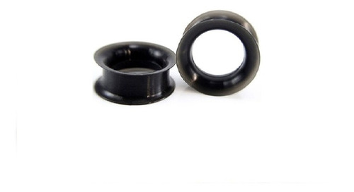 Par Expansores Silicon 6mm Negro Piercing Oido Plug Tunel