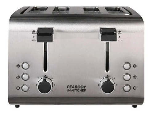 Tostadora Peabody 4 Panes Acero Inox 1800w Eps T8520