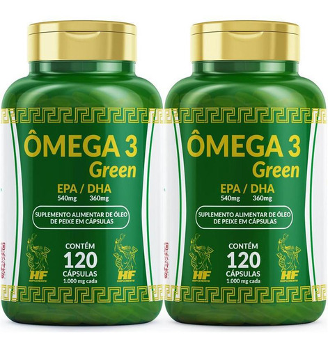 Kit 2 Omega 3 1000mg120 Cápsulas Alto Teor Epa 540 E Dha 360