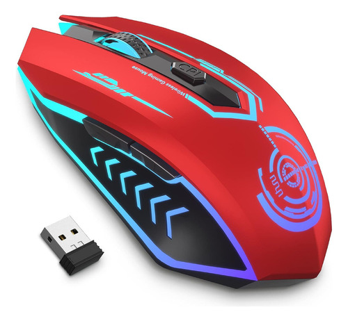 Mouse Uhuru Gaming, Mouse Inalámbrico Para Juegos Con 6 Boto