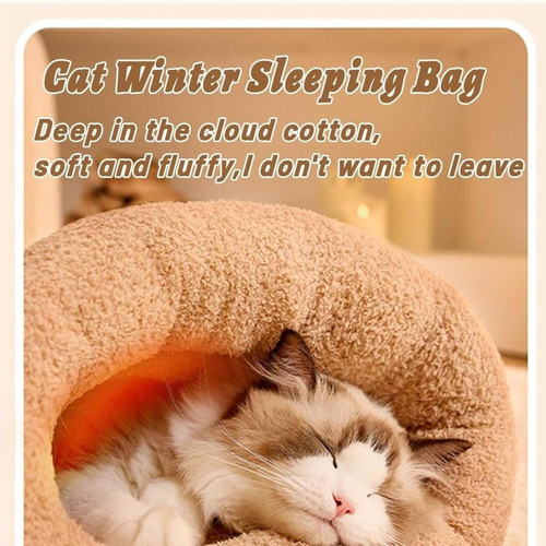 Saco De Dormir Para Gatos, Cama Cálida De Algodón, Suave Fel