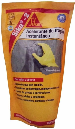 Acelerante De Frague Ultra Rapido Para Mezclas Sika 2 X 1kg