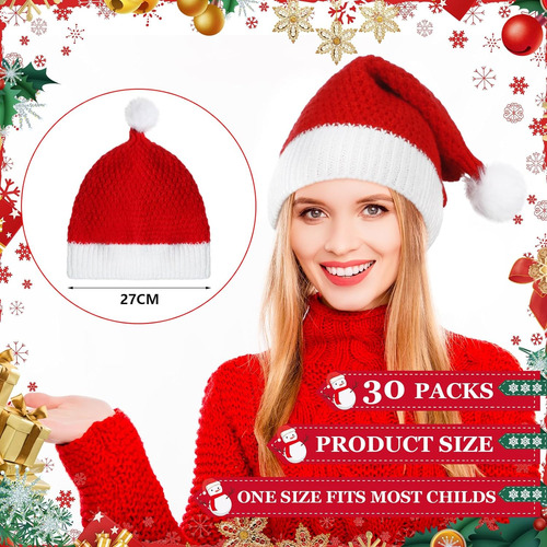 Gorro De Punto De Navidad A Granel, Gorro De Papá Noel, Gorr