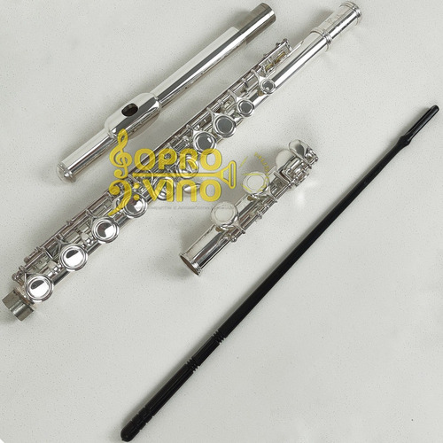 Flauta Transversal Prateada Schieffer Schf 001