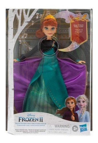 Muñeca Frozen 2 Anna O Elsa Aventura Musical Hasbro E9717