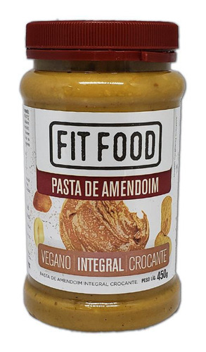 Fit Food Pasta Amendoim Vegano Integral Crocante 450gr