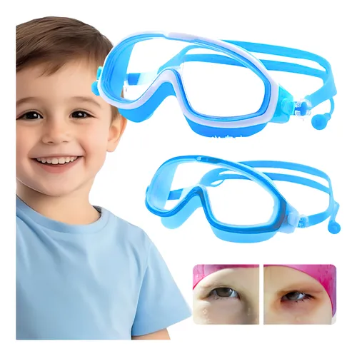 Óculos Natação Uv Protetor Auricular Acoplado Infantil