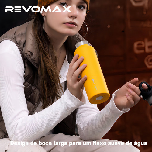 La botella termo Revomax con aislamiento al vacĂo de 950 ml tiene capacidad para 36
