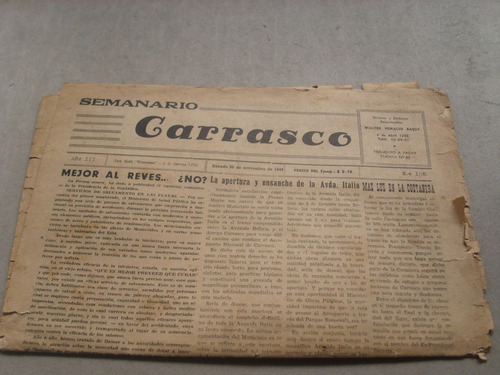 Semanario Carrasco Antiguo Noviembre 1948