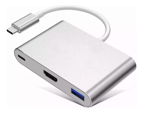 Adaptador Mac Windows 3 En 1 Hub Usb-c A Hdmi Usb 3.0 Usb C