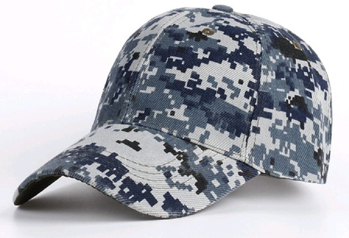 100 Gorras Camuflaje Tactico Pixel Azul Marino