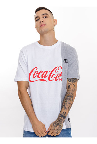 Camiseta Starter Especial Collab Coca Cola Cut Colors Branca