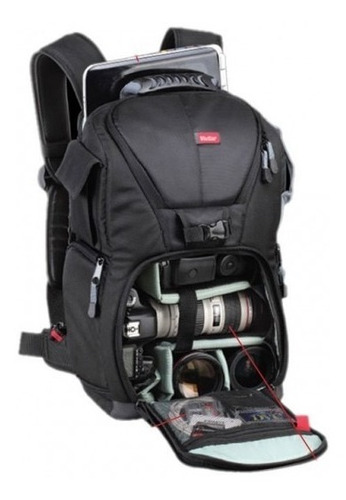Mochila Fotografia Fotografo Camara Notebook 15.4'