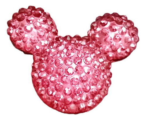 10 Apliques Minnie Simil Strass Rosa - Souvenirs - Candy Bar