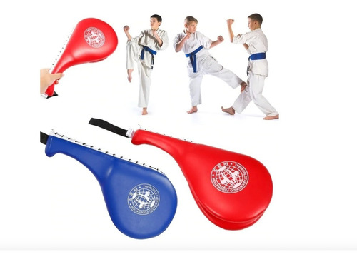 Paleta Doble - Artes Marciales Taekwondo Karate Roja O Negra
