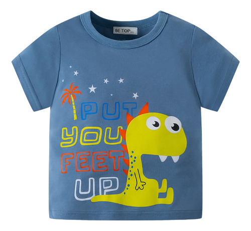 Camiseta De Manga Corta Para Niños Be Top Con Dibujos Animad
