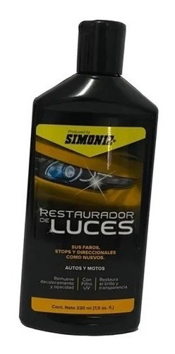 Restaurador De Luces Carro Moto Desmancha Limpia Brilla220ml