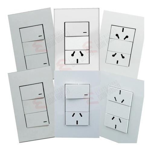 Imagen 1 de 10 de Combo Llave Luz Eleccion Jeluz Platinum Pack X10 E. D. B