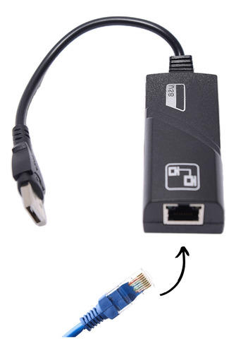 Adaptador Ethernet Usb Rj45 Rede Gigabit 10/100/1000 Cabo