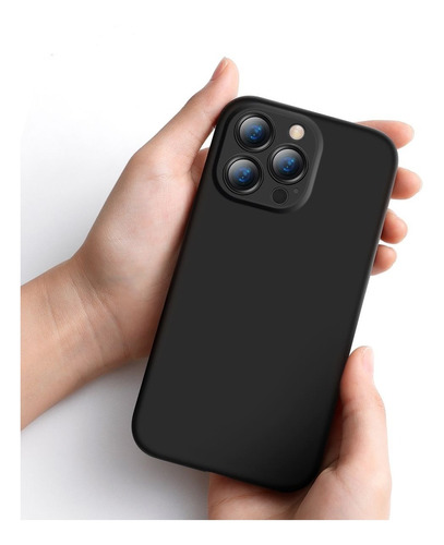 Carcasa Silica Gel Negro iPhone 13 Pro Baseus Anti Huellas