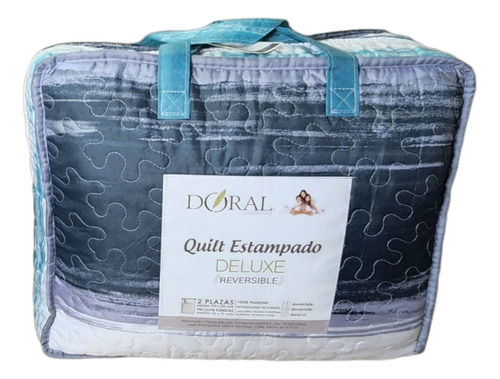 Cubrecama Quilt King 2,5 Plazas Deluxe Reversible Doral 